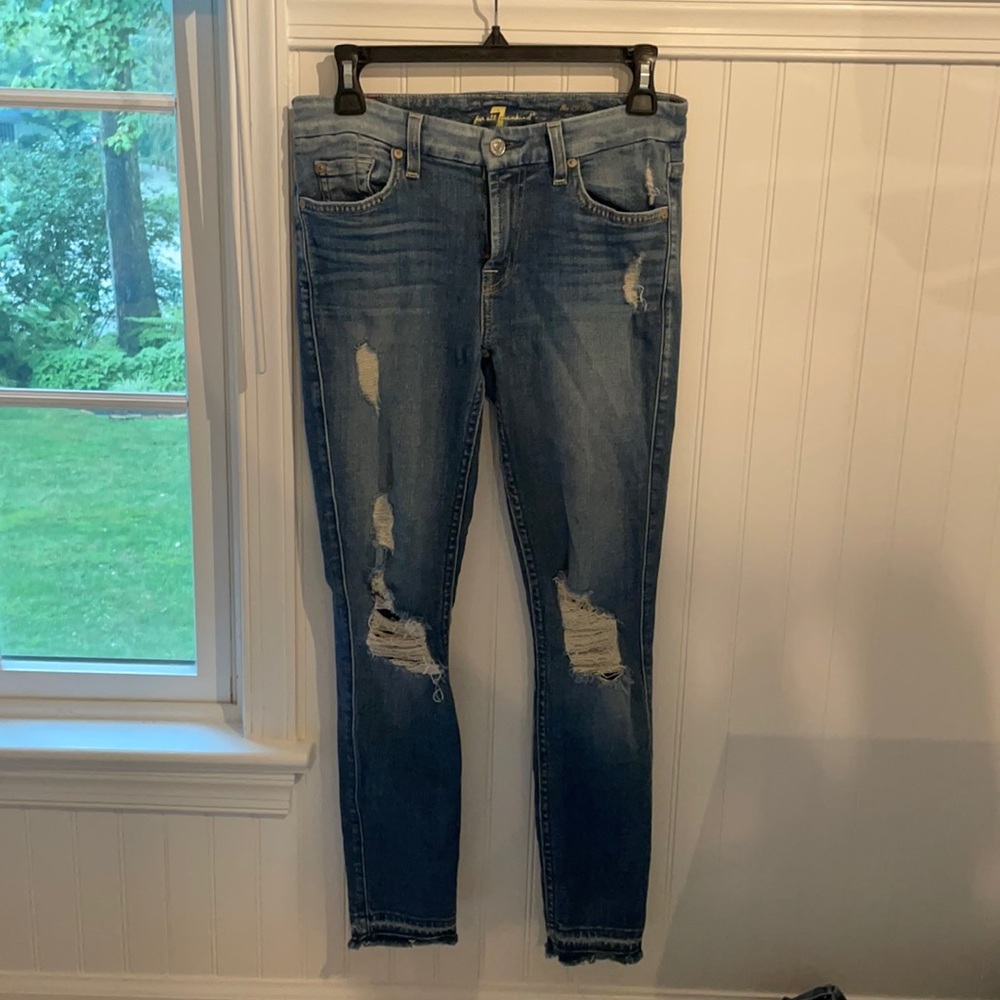 High Rise Skinny Jeans, 7 For All Mankind